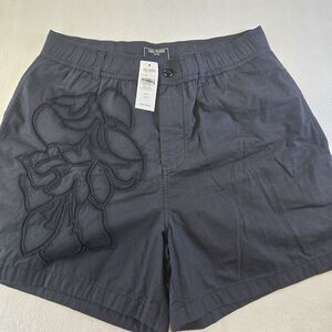 Todd Snyder 5" Floral Beachcomber Short Embroidered Black Cotton SZ S New $198